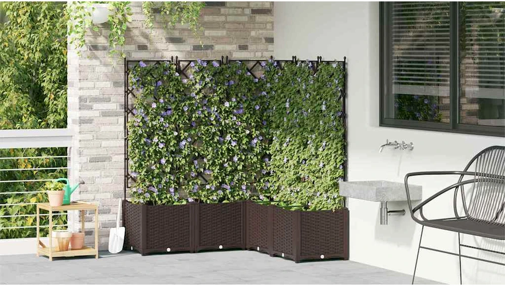 Sodo vazonas 5 vnt. Ruda 120 x 120 x 143 cm PP