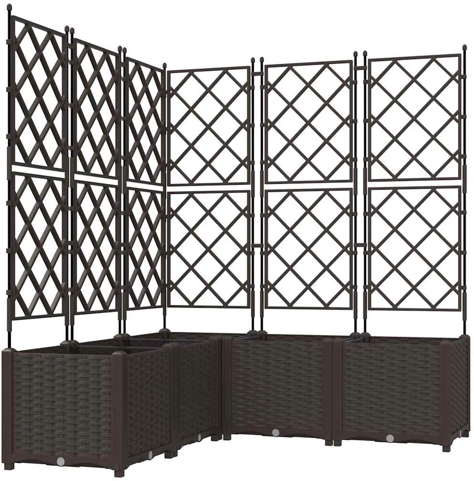 Sodo vazonas 5 vnt. Ruda 120 x 120 x 143 cm PP