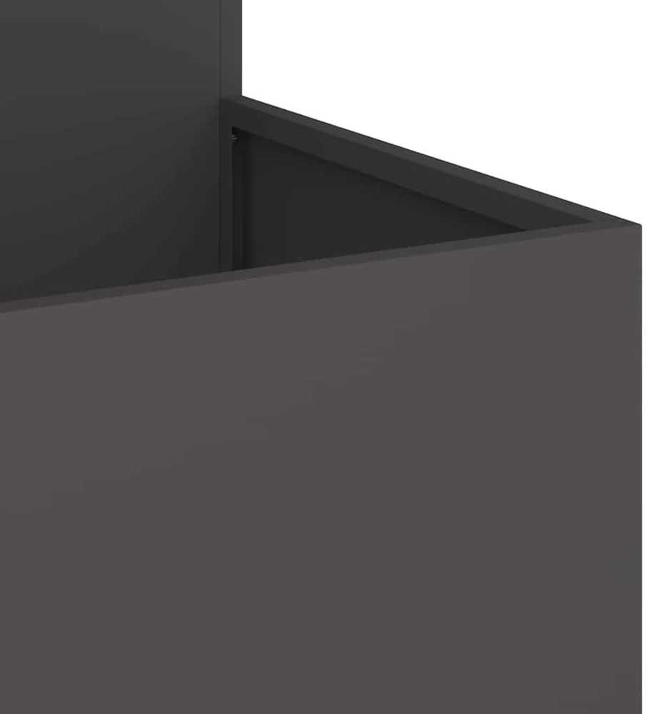 Sodo vazonas Juoda 80 x 80 x 60 cm Plienas