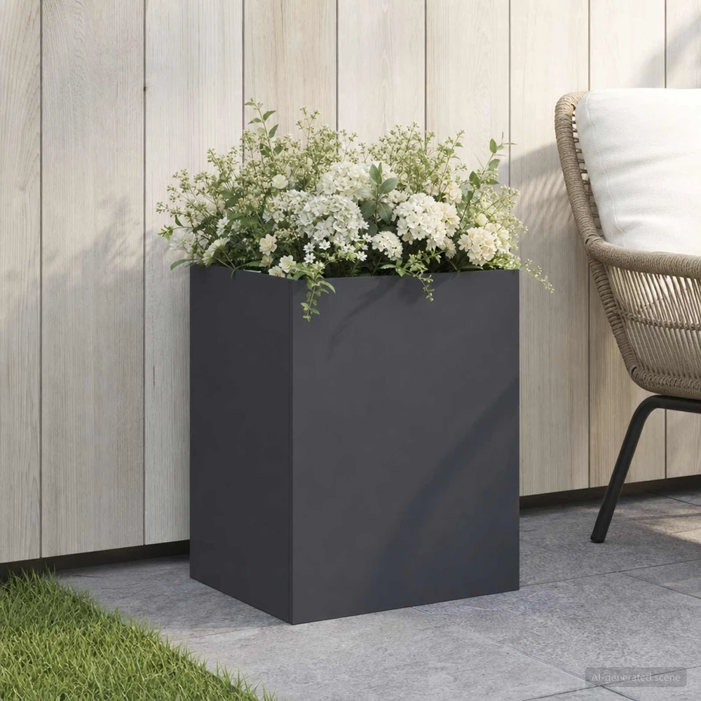 Sodo vazonas Antracito 40 x 30 x 40 cm Šaltai valcuotas plienas