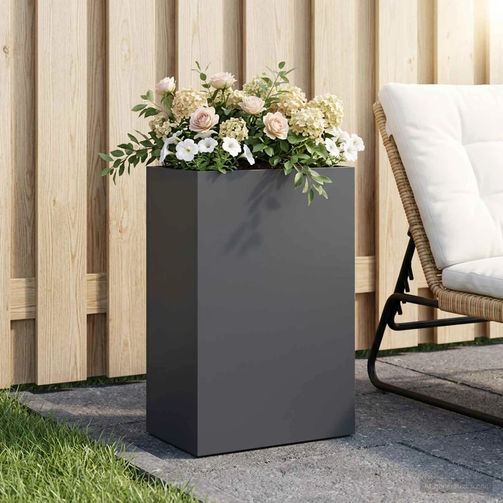 Sodo vazonas Antracito 50 x 30 x 75 cm Šaltai valcuotas plienas