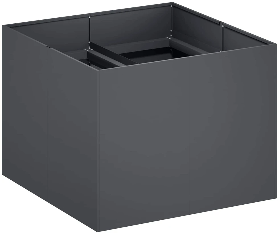 Sodo vazonas Antracito 80 x 80 x 60 cm Šaltai valcuotas plienas