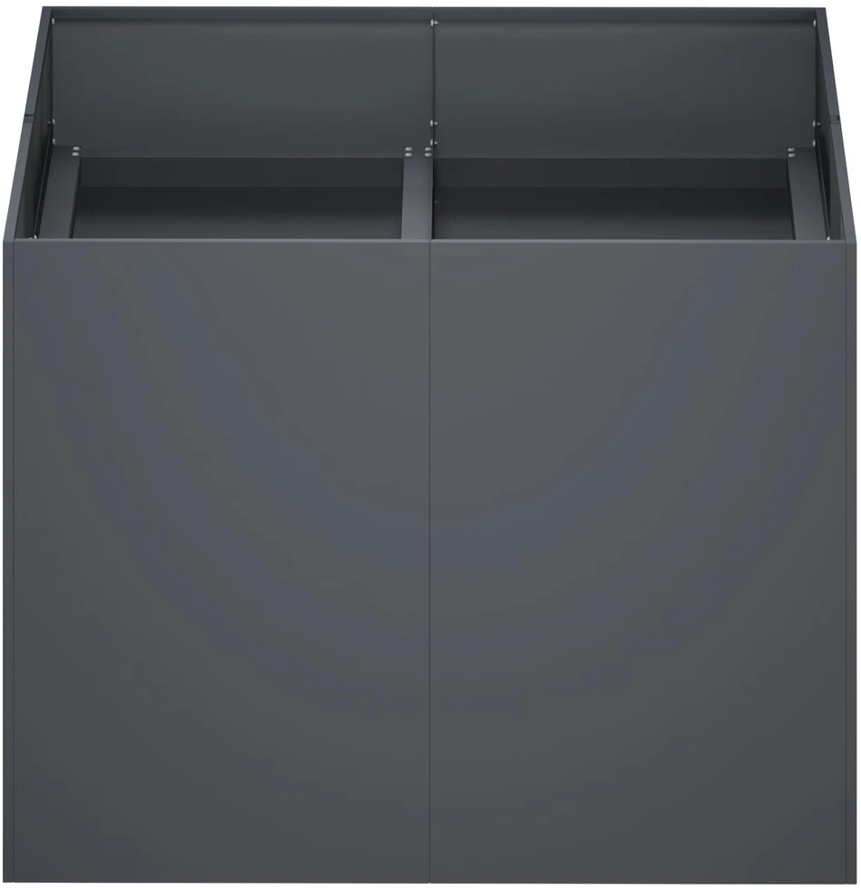Sodo vazonas Antracito 80 x 80 x 60 cm Šaltai valcuotas plienas