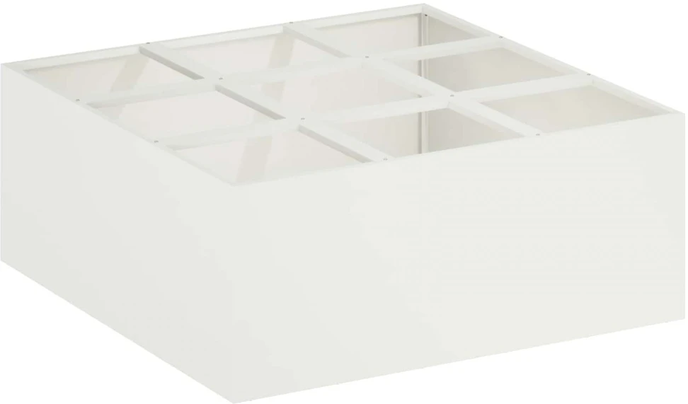 Sodo vazonas Balta 100 x 100 x 20 cm Šaltai valcuotas plienas