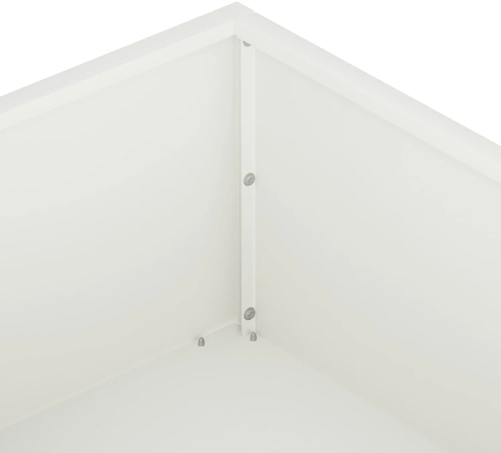 Sodo vazonas Balta 100 x 100 x 20 cm Šaltai valcuotas plienas