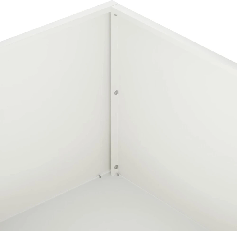 Sodo vazonas Balta 100 x 100 x 30 cm Šaltai valcuotas plienas