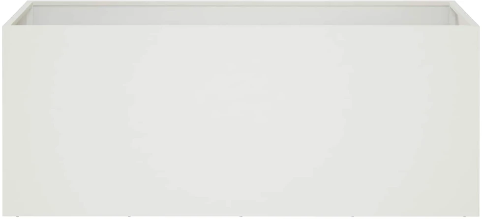 Sodo vazonas Balta 100 x 40 x 40 cm Šaltai valcuotas plienas