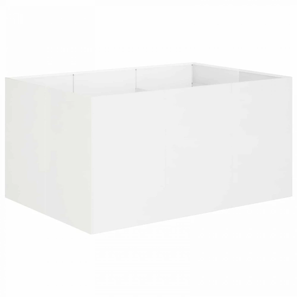 Sodo vazonas Balta 120 x 80 x 60 cm Šaltai valcuotas plienas