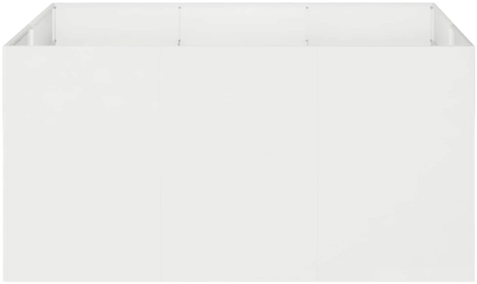Sodo vazonas Balta 120 x 80 x 60 cm Šaltai valcuotas plienas