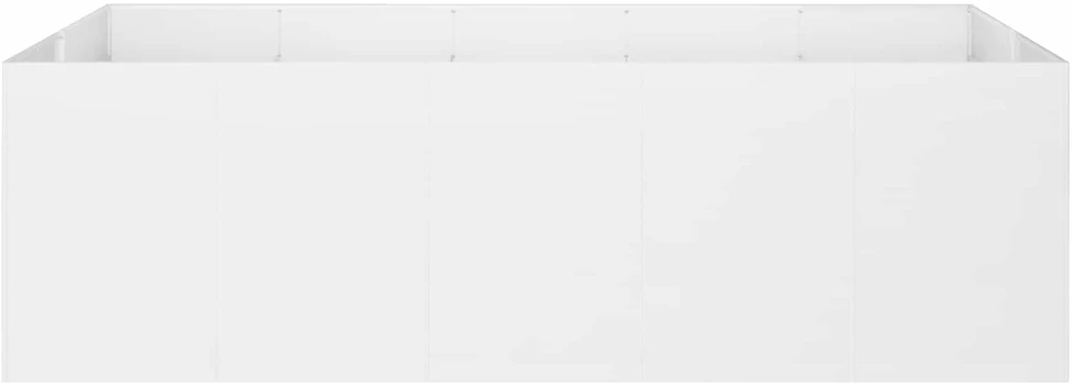 Sodo vazonas Balta 200 x 80 x 60 cm Šaltai valcuotas plienas