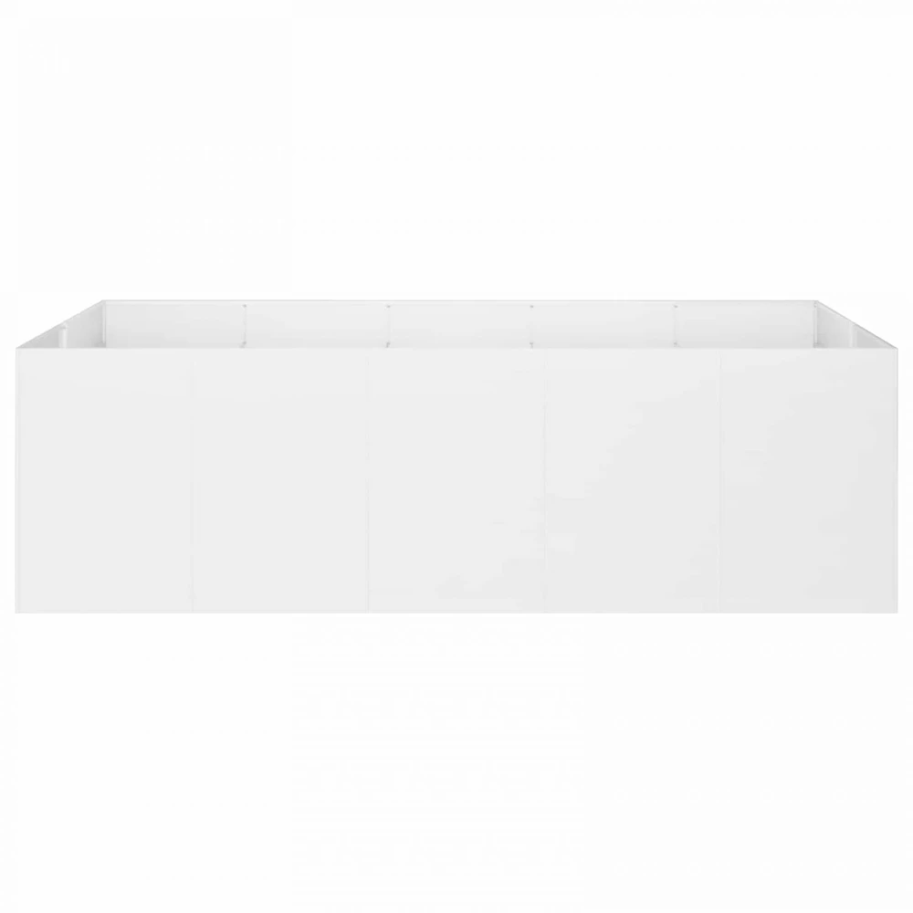 Sodo vazonas Balta 200 x 80 x 60 cm Šaltai valcuotas plienas