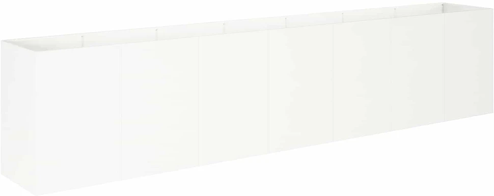 Sodo vazonas Balta 280 x 40 x 60 cm Šaltai valcuotas plienas