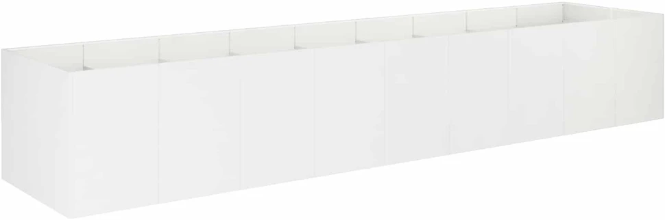 Sodo vazonas Balta 360 x 80 x 60 cm Šaltai valcuotas plienas