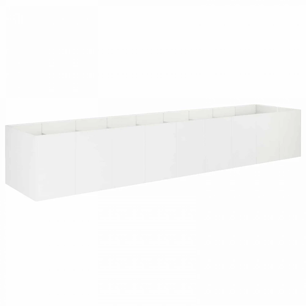 Sodo vazonas Balta 360 x 80 x 60 cm Šaltai valcuotas plienas