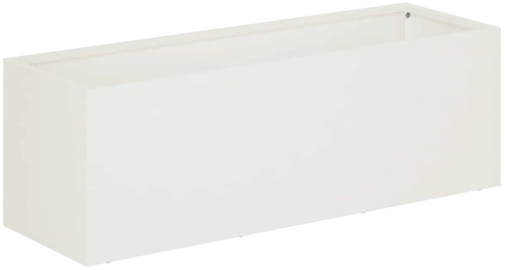 Sodo vazonas Balta 40 x 20 x 20 cm Šaltai valcuotas plienas