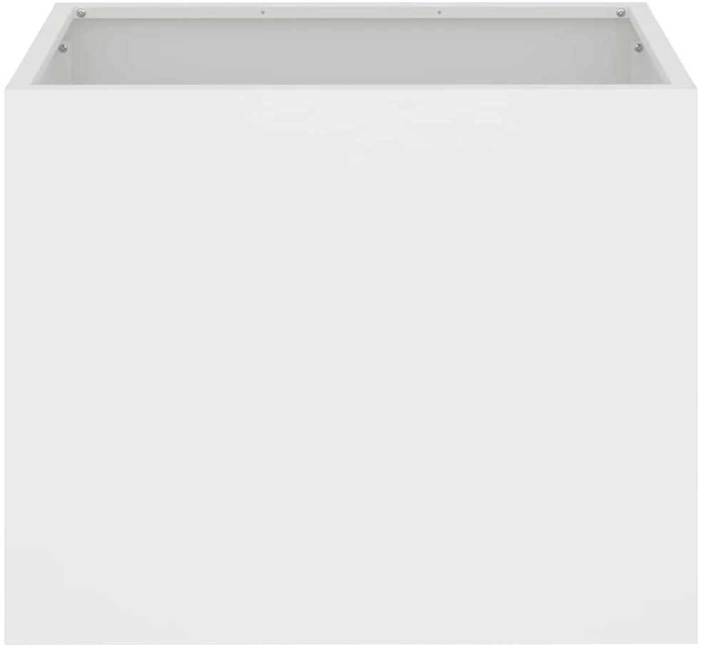 Sodo vazonas Balta 50 x 32 x 40 cm Šaltai valcuotas plienas