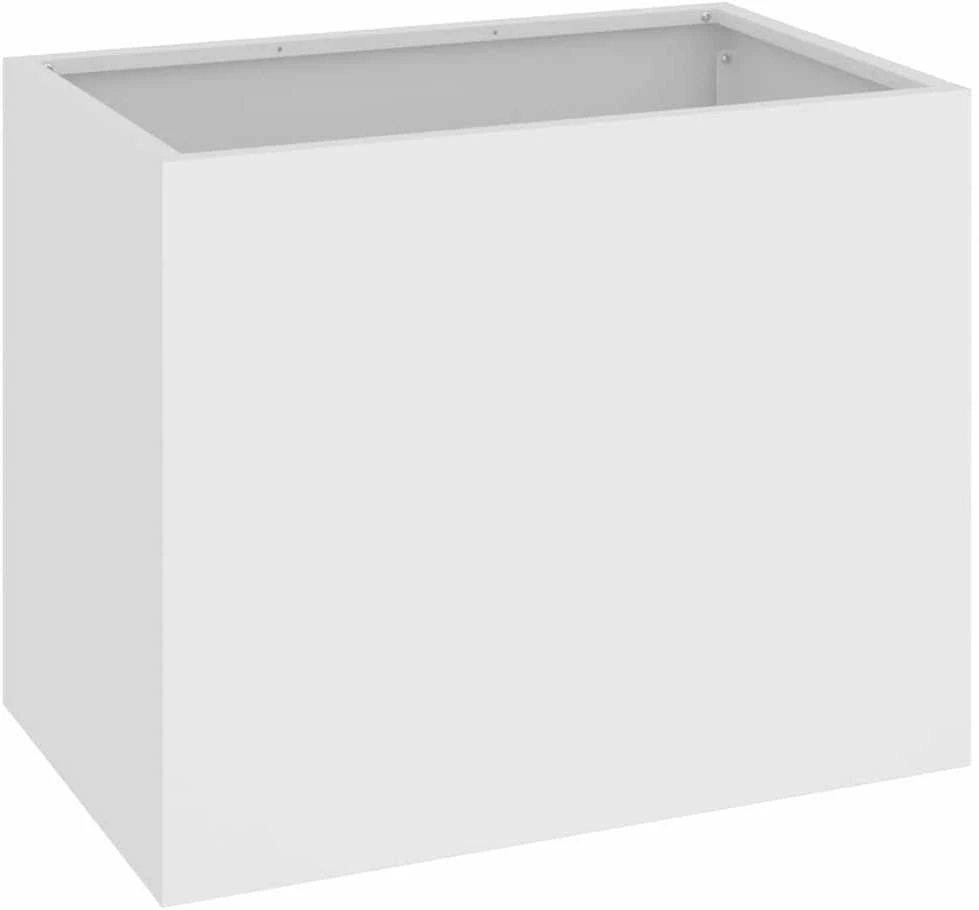 Sodo vazonas Balta 50 x 32 x 40 cm Šaltai valcuotas plienas