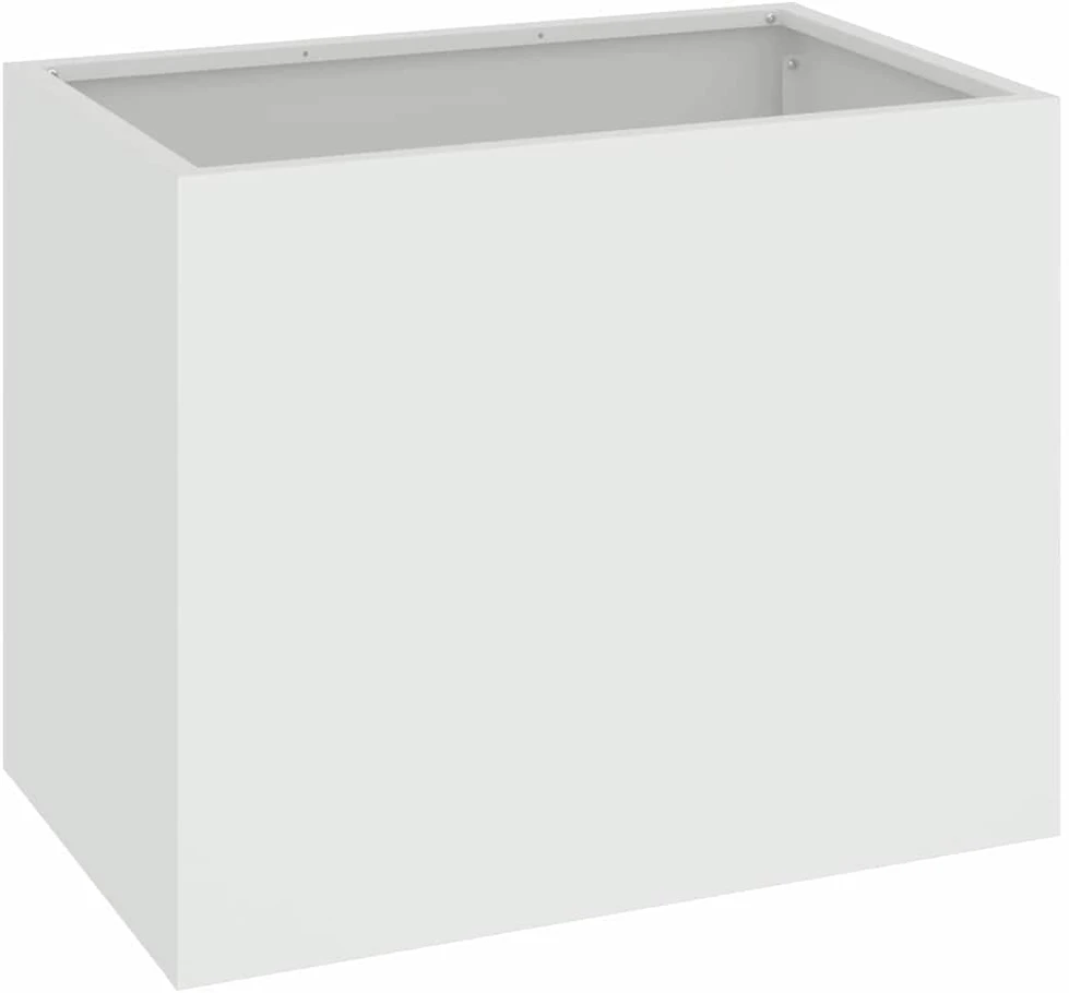 Sodo vazonas Balta 50 x 32 x 40 cm Šaltai valcuotas plienas
