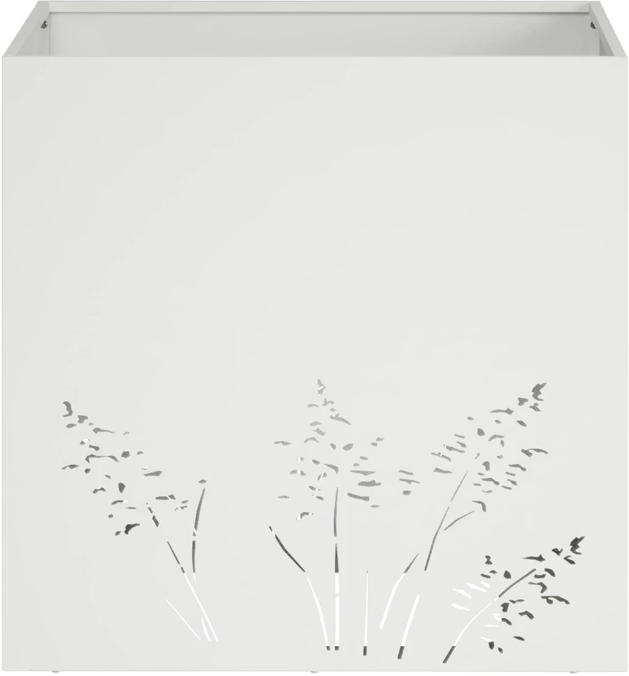 Sodo vazonas Balta 50 x 50 x 49 cm Šaltai valcuotas plienas