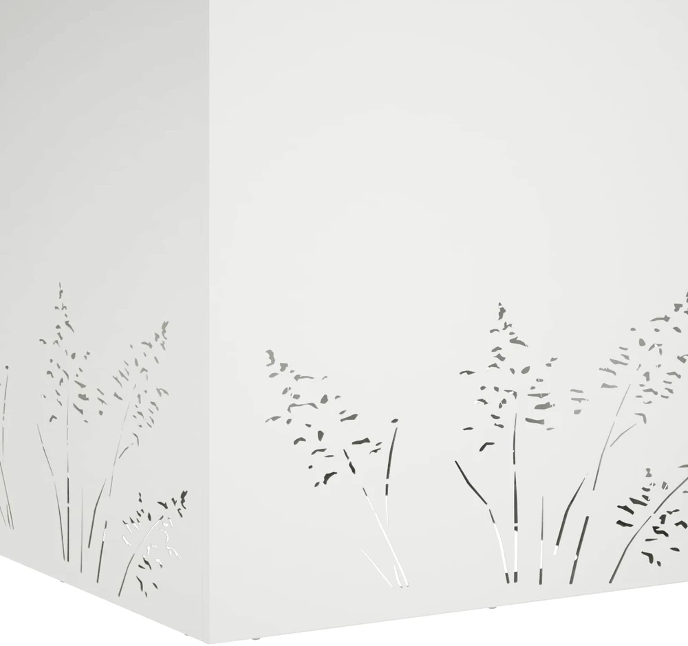 Sodo vazonas Balta 50 x 50 x 49 cm Šaltai valcuotas plienas