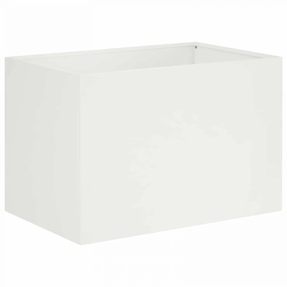 Sodo vazonas Balta 60 x 40 x 40 cm Šaltai valcuotas plienas