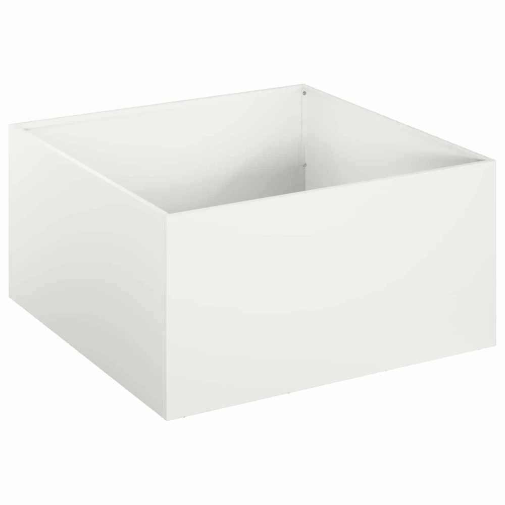 Sodo vazonas Balta 60 x 60 x 30 cm Šaltai valcuotas plienas