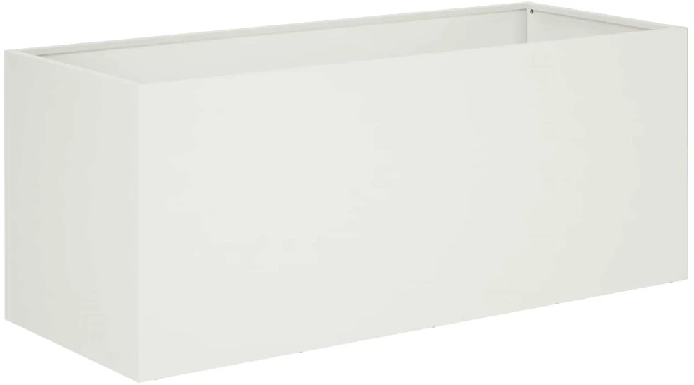 Sodo vazonas Balta 80 x 40 x 40 cm Šaltai valcuotas plienas