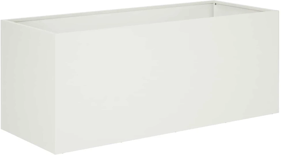 Sodo vazonas Balta 80 x 40 x 40 cm Šaltai valcuotas plienas