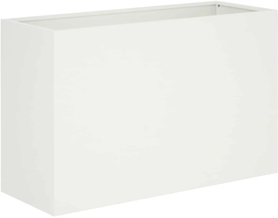 Sodo vazonas Balta 80 x 40 x 50 cm Šaltai valcuotas plienas