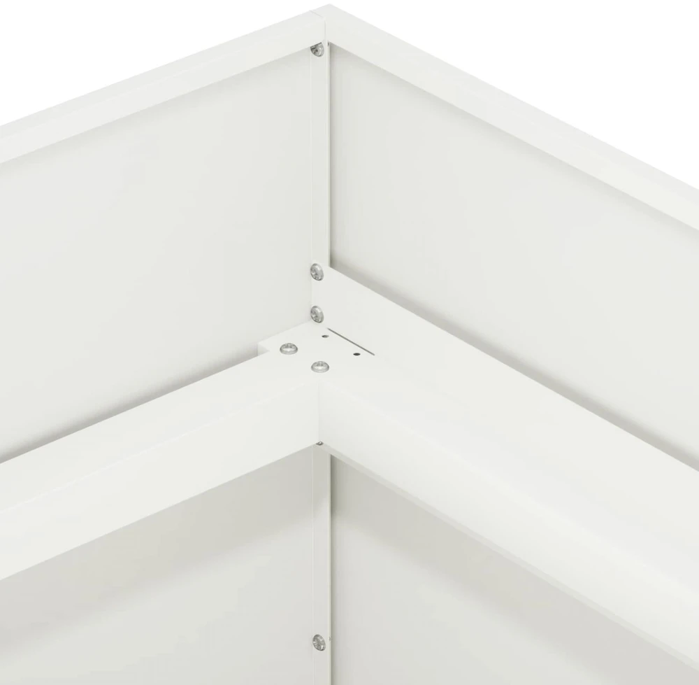 Sodo vazonas Balta 80 x 80 x 60 cm Šaltai valcuotas plienas