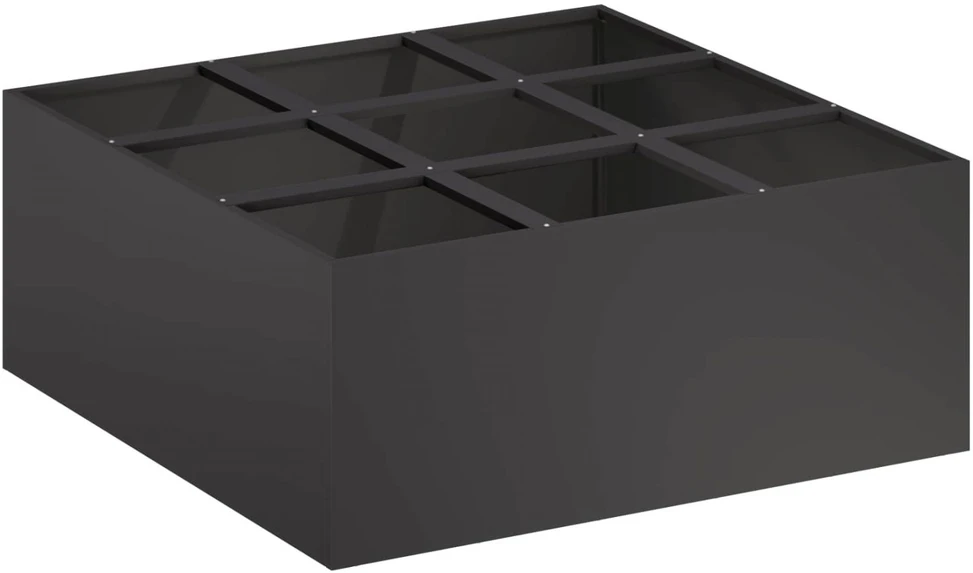 Sodo vazonas Juoda 100 x 100 x 30 cm Šaltai valcuotas plienas