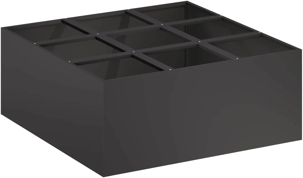 Sodo vazonas Juoda 100 x 100 x 40 cm Šaltai valcuotas plienas