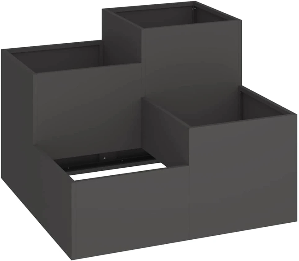 Sodo vazonas Juoda 100 x 100 x 60 cm Plienas