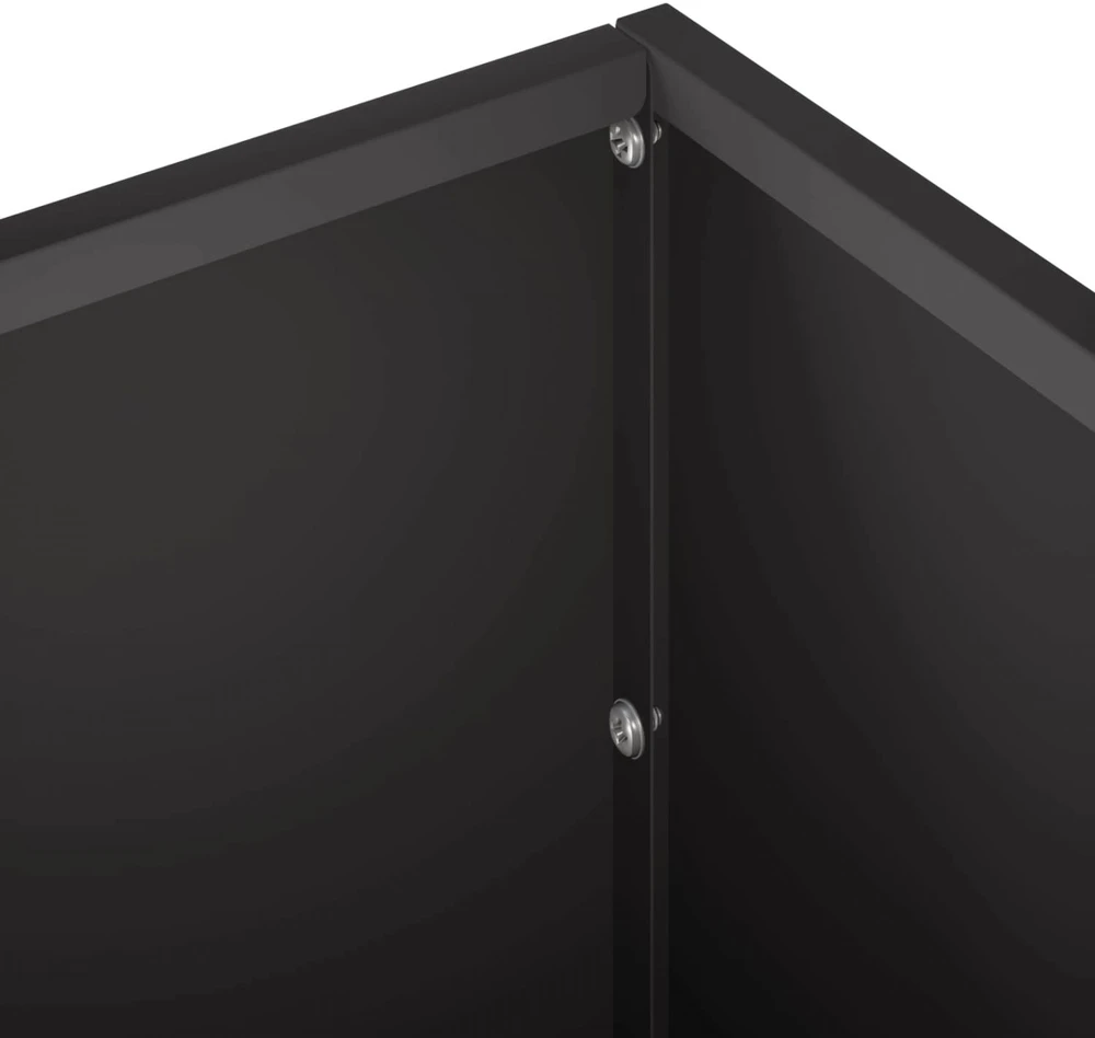 Sodo vazonas Juoda 100 x 30 x 30 cm Šaltai valcuotas plienas