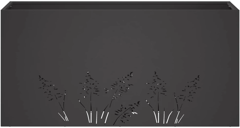 Sodo vazonas Juoda 100 x 30 x 49 cm Šaltai valcuotas plienas