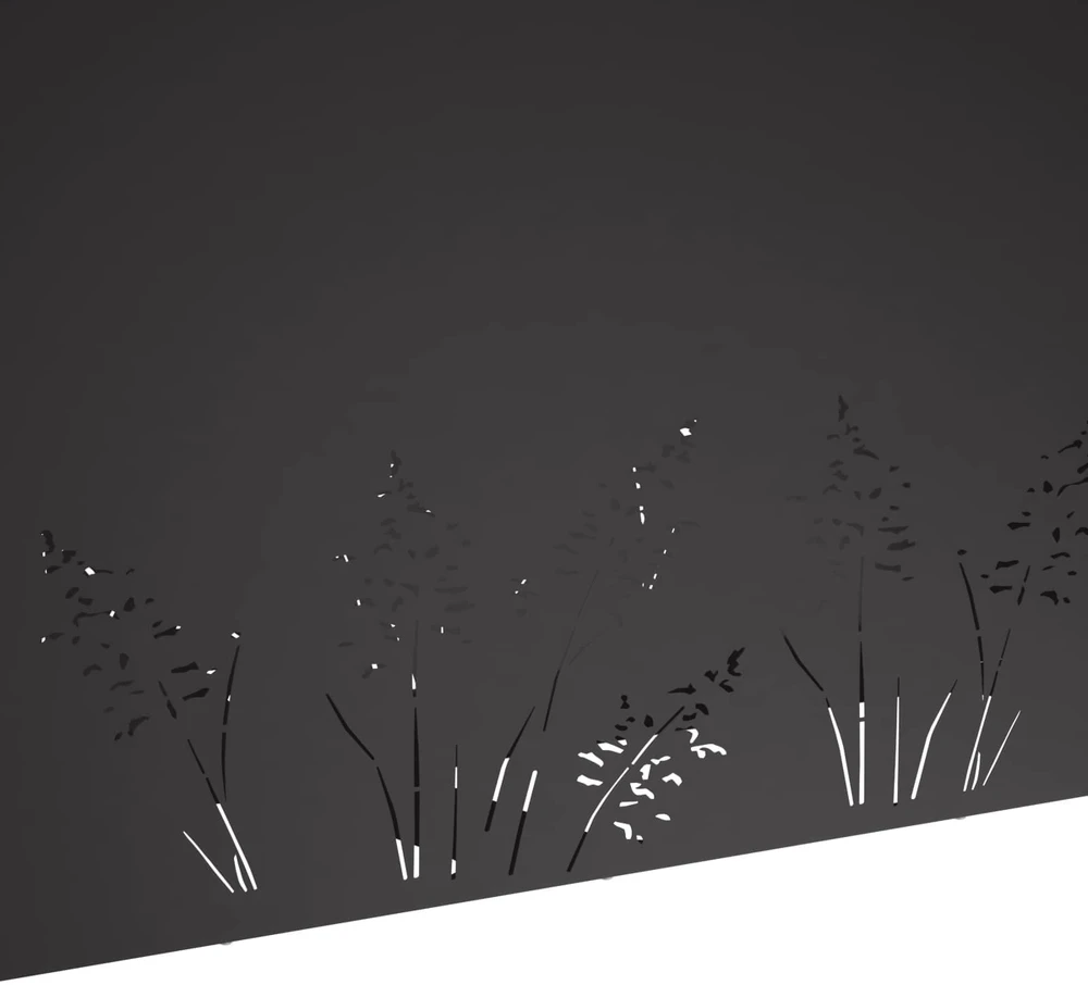 Sodo vazonas Juoda 100 x 30 x 49 cm Šaltai valcuotas plienas