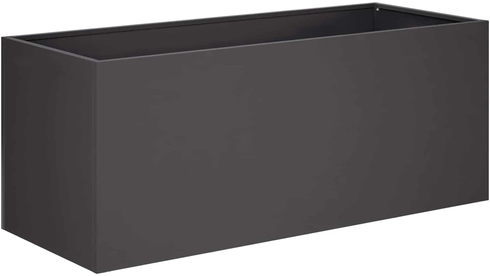 Sodo vazonas Juoda 100 x 40 x 40 cm Šaltai valcuotas plienas