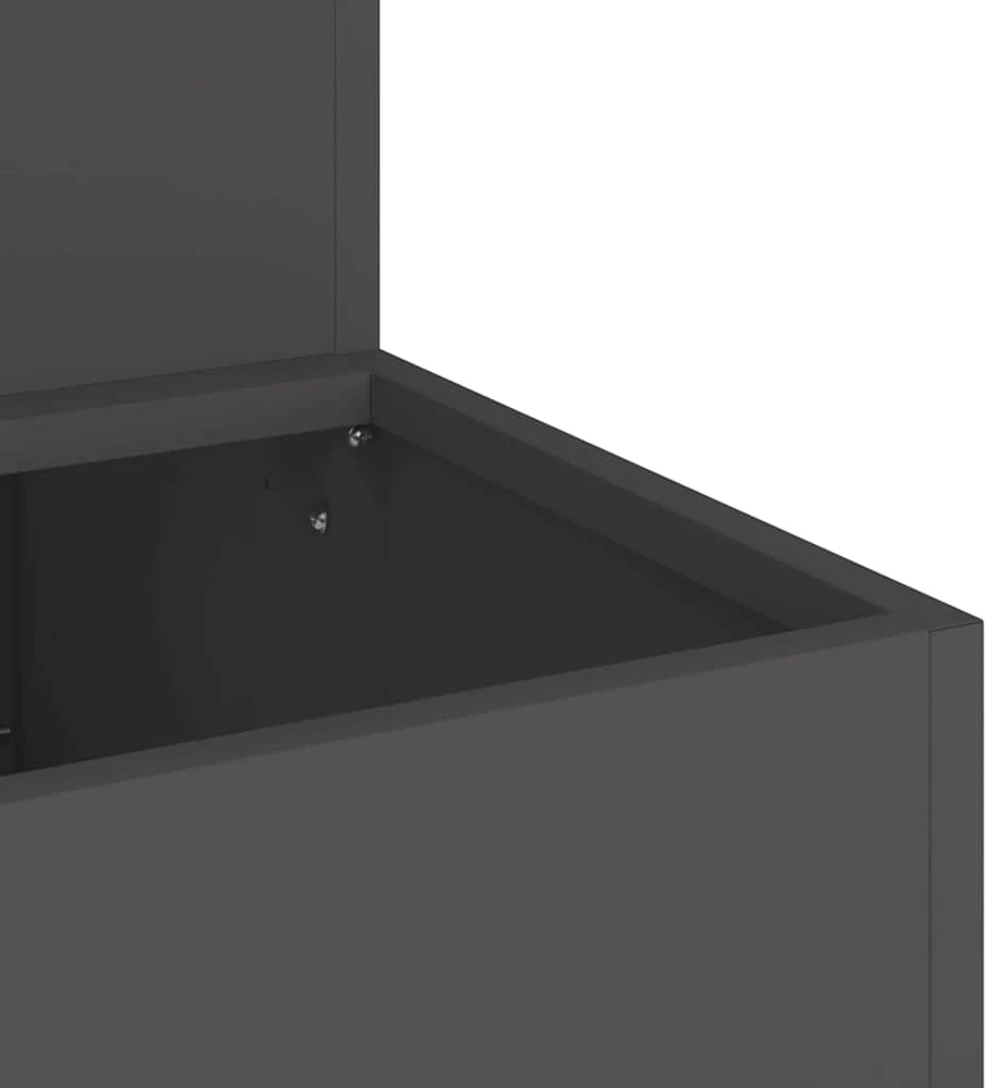 Sodo vazonas Juoda 100 x 60 x 45 cm Šaltai valcuotas plienas