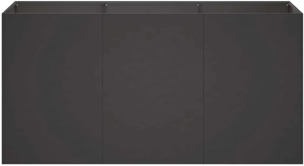 Sodo vazonas Juoda 120 x 40 x 60 cm Šaltai valcuotas plienas