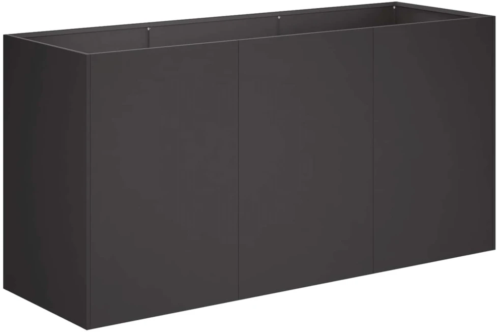 Sodo vazonas Juoda 120 x 40 x 60 cm Šaltai valcuotas plienas