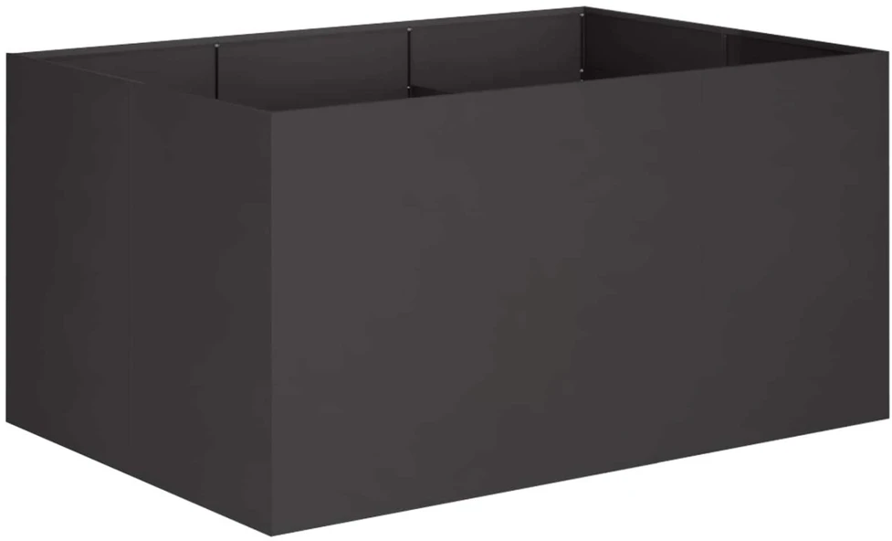 Sodo vazonas Juoda 120 x 80 x 60 cm Šaltai valcuotas plienas