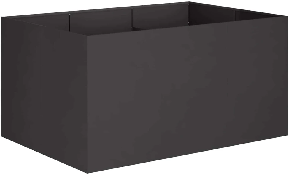 Sodo vazonas Juoda 120 x 80 x 60 cm Šaltai valcuotas plienas