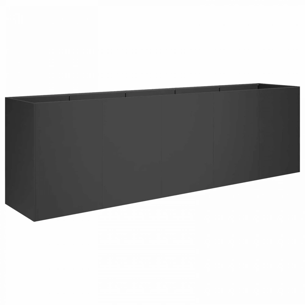 Sodo vazonas Juoda 200 x 40 x 60 cm Šaltai valcuotas plienas