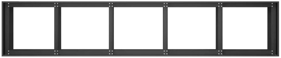 Sodo vazonas Juoda 200 x 40 x 60 cm Šaltai valcuotas plienas