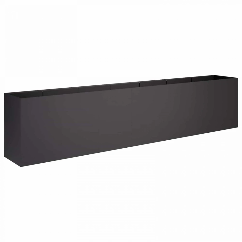Sodo vazonas Juoda 280 x 40 x 60 cm Šaltai valcuotas plienas