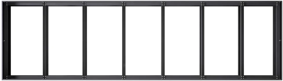 Sodo vazonas Juoda 280 x 80 x 60 cm Šaltai valcuotas plienas