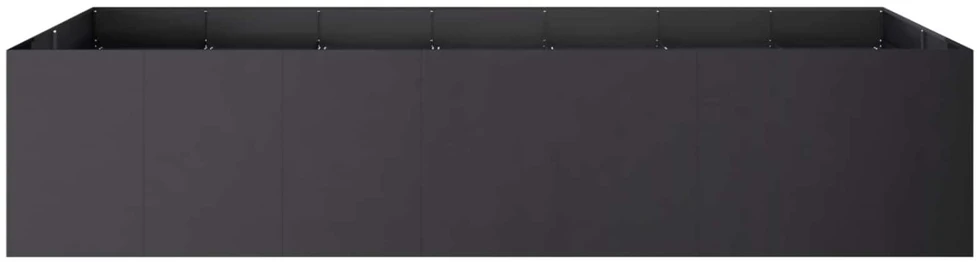 Sodo vazonas Juoda 280 x 80 x 60 cm Šaltai valcuotas plienas