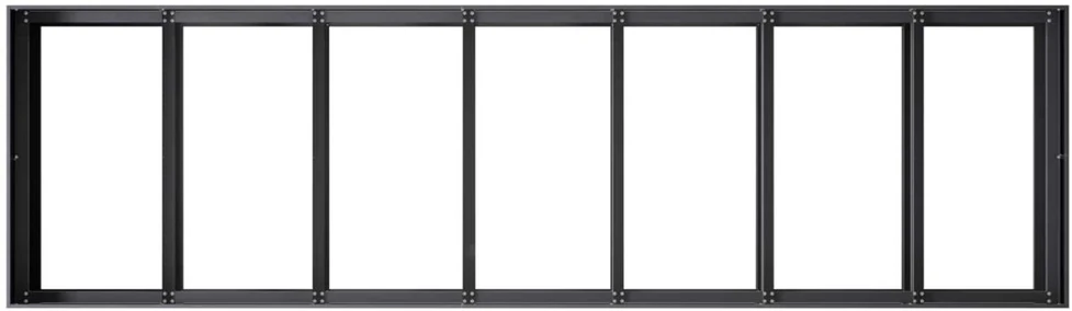 Sodo vazonas Juoda 280 x 80 x 60 cm Šaltai valcuotas plienas