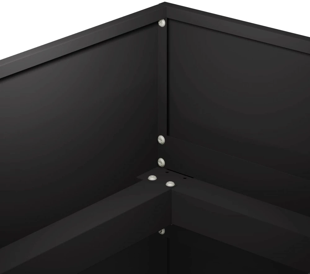 Sodo vazonas Juoda 280 x 80 x 60 cm Šaltai valcuotas plienas