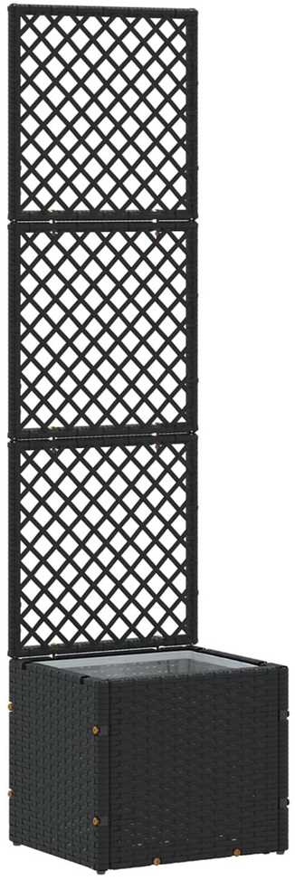 Sodo trelių vazonas Juodas 35 x 30 x 135 cm Metalas